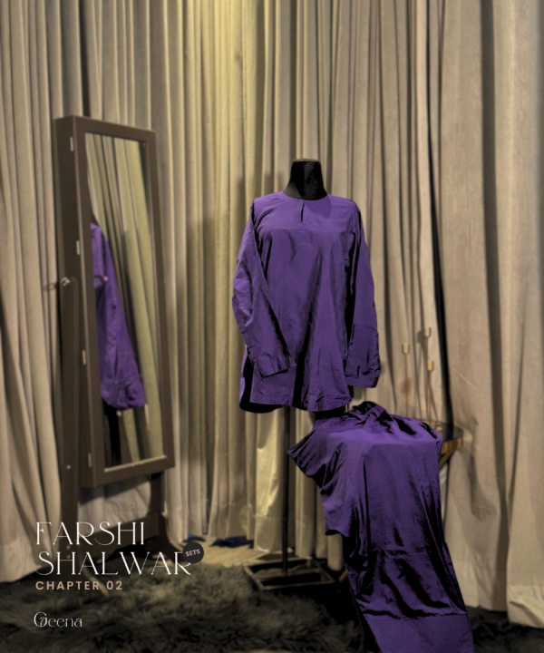 Farshi Shalwar Set - Grape